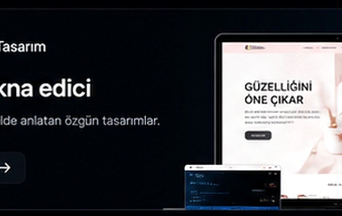 Modern web tasarım reklam görseli